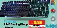 PİRANHA 2345 GAMİNG KLAVYE OYUNCU KLAVYESİ